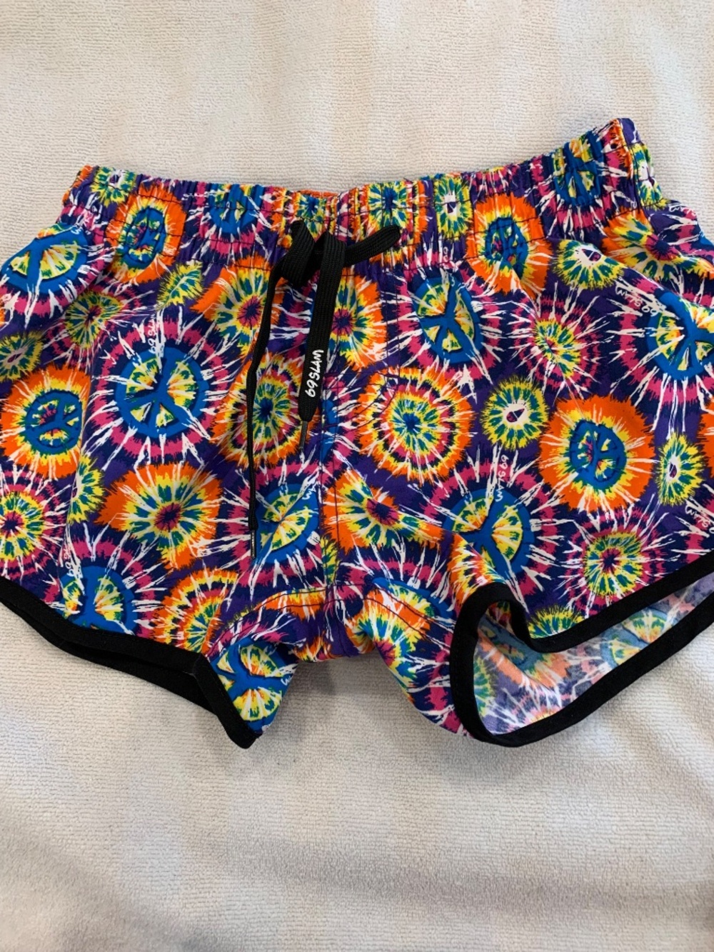 69Slam Colorful Peace Tie Dye Boardshorts Women’s M Festival Surf Y2KStyle Beach